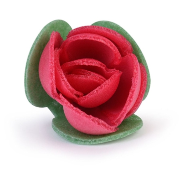 Flor Rosa de Oblea Vermelho 30mm 180 un