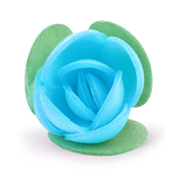 Flor Rosa de Oblea Cian 30mm 180 un