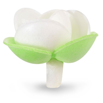 Flor Rosa Emilia de Oblea Branco 25mm 230 un