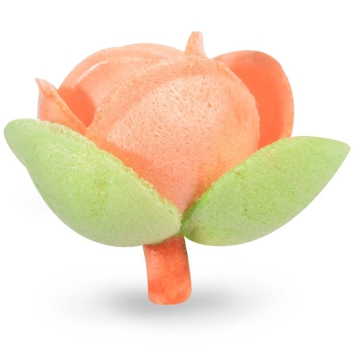 Flor Rosa Emilia de Oblea Laranja 25mm 230 un