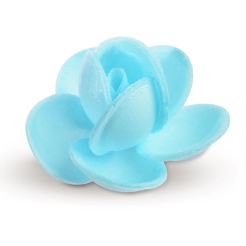 Flor Rosa Mara de Oblea Azul Cu 40mm 200 un