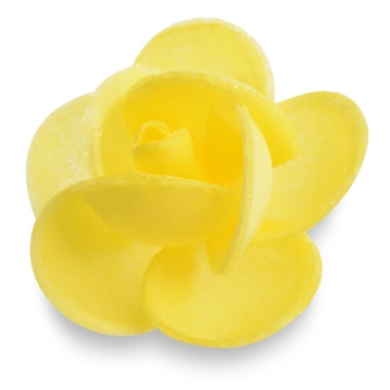 Flor Rosa Mara de Oblea Amarelo 40mm 200 un