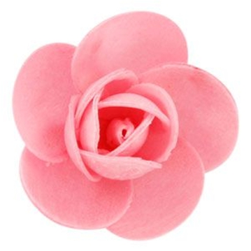 Flor Rosa Linda de Oblea Rosa 55mm 90 un