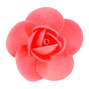 Flor Rosa Linda de Oblea Vermelho 55mm 90 un