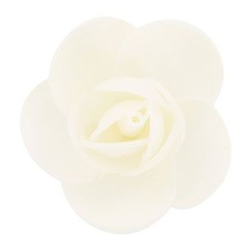 Flor Rosa Linda de Oblea Branco 55mm 90 un