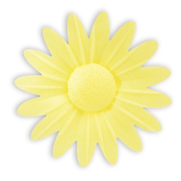 Flor Margarida de Oblea Amarelo 45mm 200 un