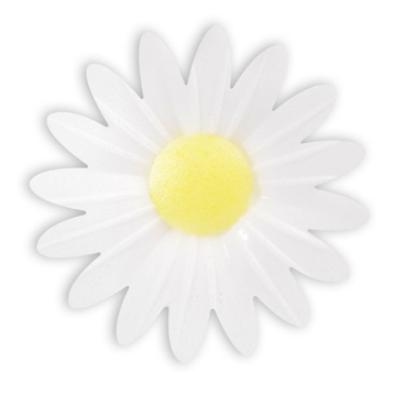 Flor Margarida de Oblea Branco 45mm 200 un