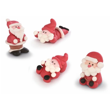 Figurines de P�re No�l en sucre 40x40mm 4 mod�les 48 unit�s