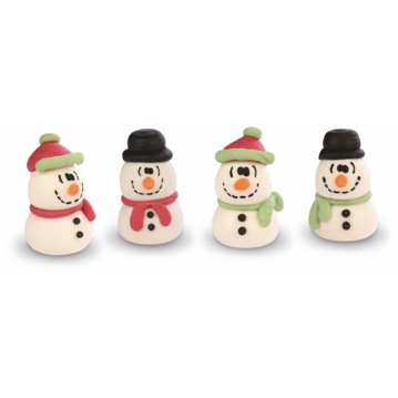 Figurines de bonhommes de neige en sucre 35mm 3 mod�les 48 unit�s