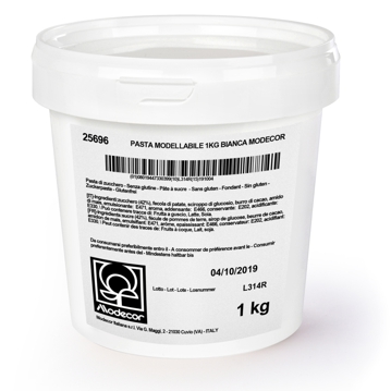 Pasta de Acar Branca Moldagem Modecor 1kg