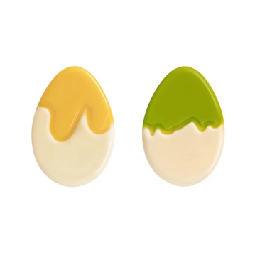 Decoraes de Chocolate Barbara Decor - Eggs White Set 27x39mm 216 un