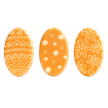 Decoraes de Chocolate Barbara Decor - Easter Egg Orange Set 24x40mm 165 un