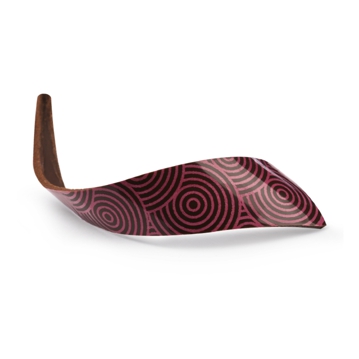 Decora��es de Chocolate Modecor - Virgula Chocolate Negro Circulos Fucsia 76 un