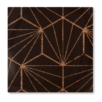 Modecor Formas Finas - Quadrado Chocolate Negro com Geometrias 240 un