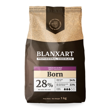 Cobertura de Chocolate Puro Negro 28% Born White Blanxart 2x5kg