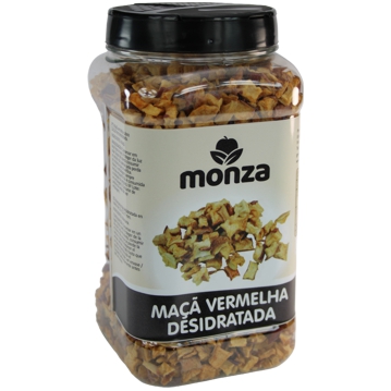 Manzana roja deshidratada en cubitos en frasco dosificador de 360 g