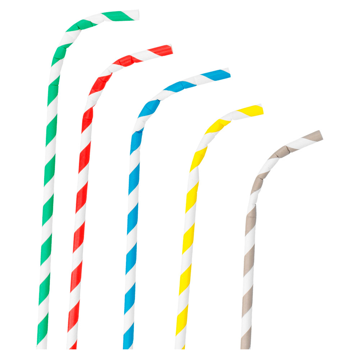 Palhinha Flexivel em Papel Avulso - Espiral Cores Sortidas  6x230mm 250un