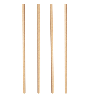 Palhinha Direita em Papel Avulso - Kraft Castanho  6x200mm 250un