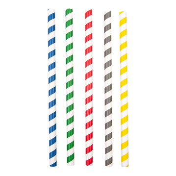 Palhinha Direita em Papel Avulso - Cores Sortidas Espiral  10x200mm 48x50 un