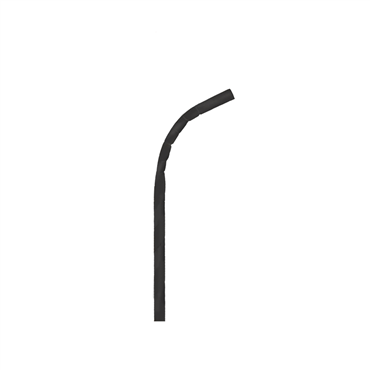 Palhinha Direita em Papel Avulso - Preto  6x230mm 250un