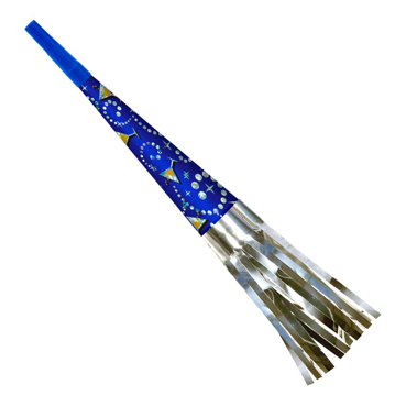 Trompeta Carto Hologrfico Azul 260mm 12 un
