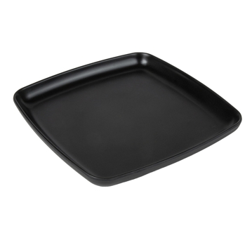 Assiette en mlamine noir profond 190x190x20mm 6 unit