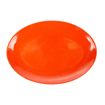 Assiette Ovale Mlamine Rouge 255x180mm 15 unit