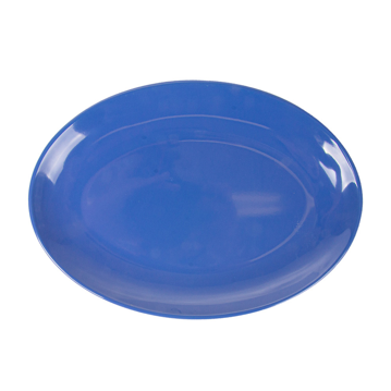 Assiette Ovale Mlamine Bleu 255x180mm 15 unit