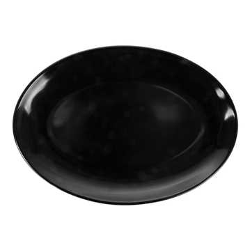 Assiette Ovale Mlamine Noir 255x180mm 15 unit