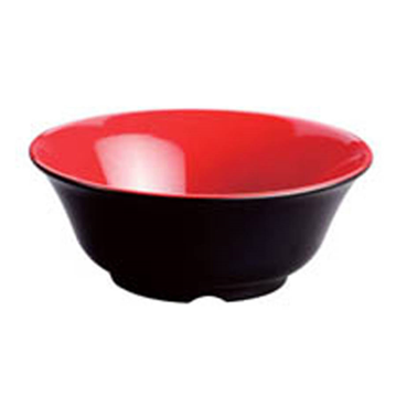 Bol Ovale Mlamine Noire Rouge 254x100mm 24 unit
