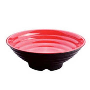 Bol Ovale Mlamine Noire Rouge 292x100mm 12 unit