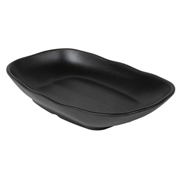 Bol rectangulaire en mlamine noir 252x158x42mm 6 unit