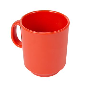 Caneca Caf Melamina Vermelho 240ml 80x90mm 12 un