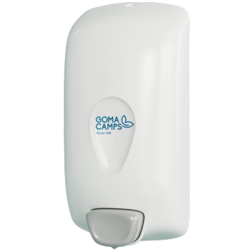 Saboneteira Manual de Sabo (gel) 1000ml Plstico Branco Goma Camps