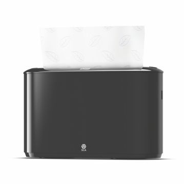 Dispensador Plstico Preto de Toalhas de Papel Interfolhas Tork