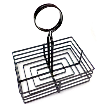 Cesta em Ferro Forjado Preto para Condimentos 205x150x235mm 1 un