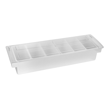 Centro de Guarnies 6 compartimentos 495x157x90mm Cromado 1 un