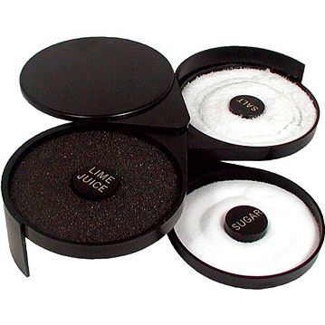 Rimmer para Copos Acar Sal e Lima em Plstico Preto 200x160x74mm 1 un