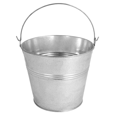 Mini Balde em Metal Galvanizado 140x140mm 12 un