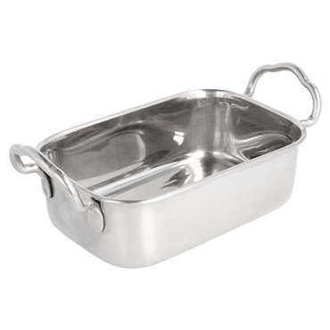 Mini Cuba Rectangular com asas em inox 145x95x45mm 6 un