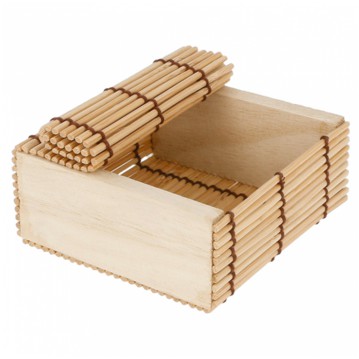 Caixa em Bamb Sushi Maki Mat 85x85x40mm 50 un