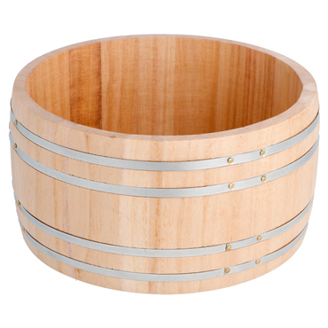 Tigela Meio Barril em Madeira para Condimentos 165x80mm 1 un