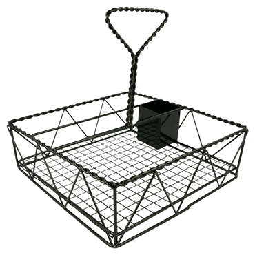 Cesta em Ferro Forjado Preto para Condimentos 250x250x240mm 1 un