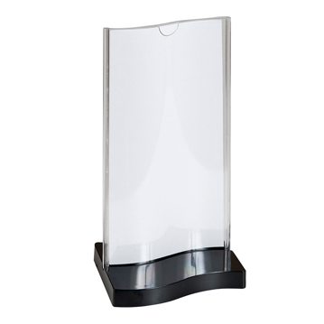 Porta Menus de mesa ondulado em Plstico PS 100x200mm 45 un