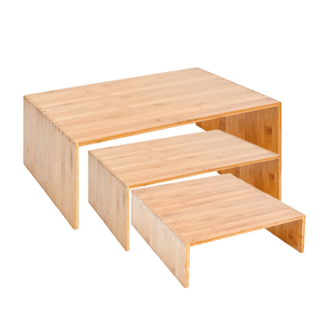 Set de 3 Elevadores Grandes em Bamb para Buffet