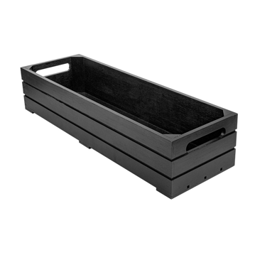 Caixa de Apresentao Buffet em Bamb Preto 530x162x100mm GN 2/4 1 un