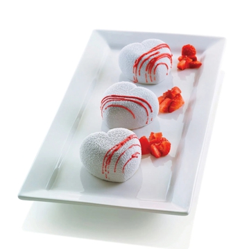 Molde de Silicone para Pastelaria Cuoricino 8x96ml  65x65x39mm