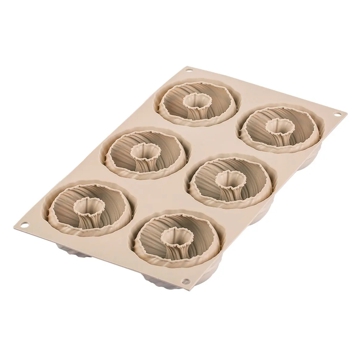 Molde de Silicone para Pastelaria Mini Intreccio 6x105ml  75x35mm