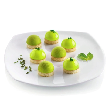 Molde de Silicone para Pastelaria Meia Esfera SF006 24x10ml  30x15mm