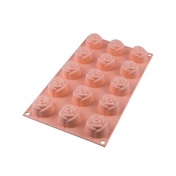 Molde de Silicone para Pastelaria Rosa Pequena SF074 44x27mm